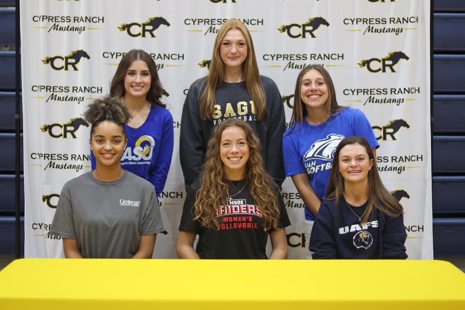 Six Cypress Ranch High School seniors were among 42 student-athletes across CFISD to sign letters of intent on the first day.